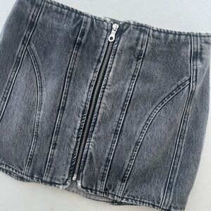 NEW Revolve dark wash denim skirt